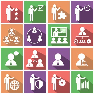 İnsan kaynakları Icons set.