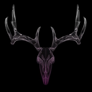 Tel kafes geyik kafatası