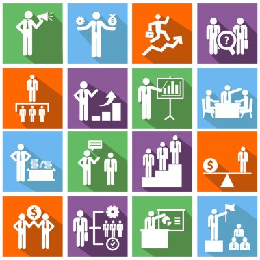 İnsan kaynakları Icons set.