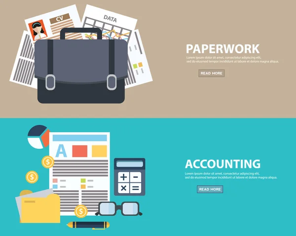 Business accounting and paperwork — Stockový vektor