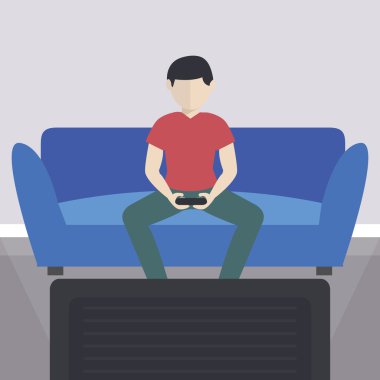 Oyun çocuk video oyunları oynarken
