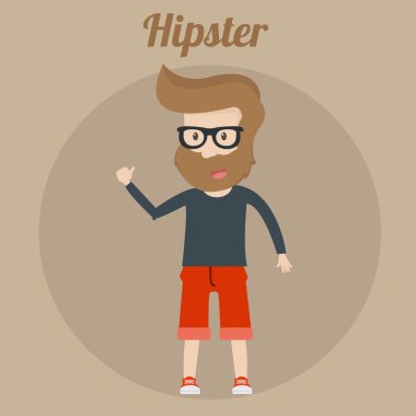hipster karakter tasarımı