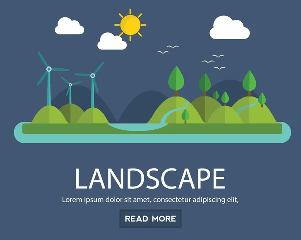 Eco nature landscape — Stockový vektor