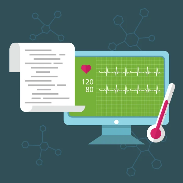 Concetto di monitoraggio sanitario — Vettoriale Stock