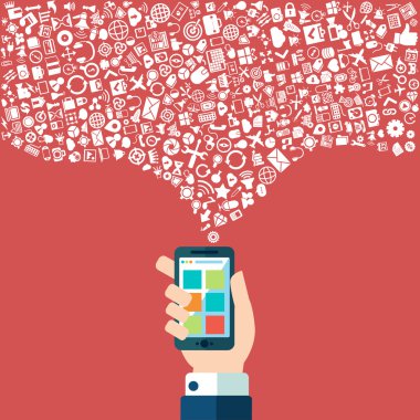 Akıllı telefon apps ve bulut teknoloji