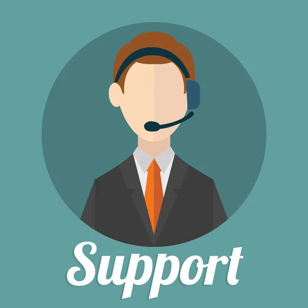 Τηλέφωνο υποστήριξης banner — Διανυσματικό Αρχείο