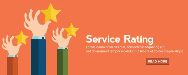 Service rating banner Royaltyfria Stockvektorer