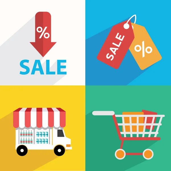Conjunto de ícones de e-commerce — Vetor de Stock