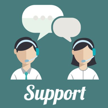 phone support banner clipart