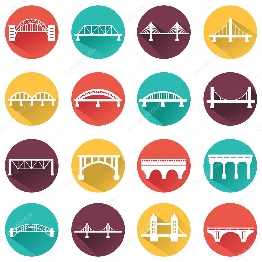 bridges icons set