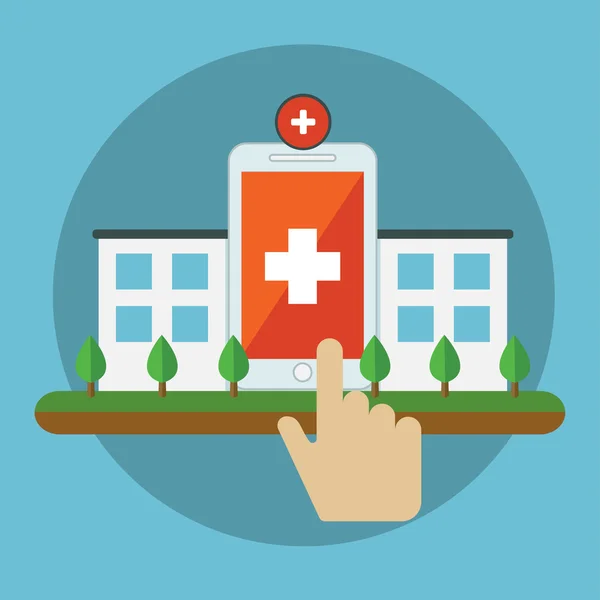 Gezondheid mobiele applicatie — Stockvector