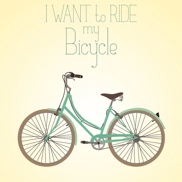 Bannière vélo rétro — Image vectorielle