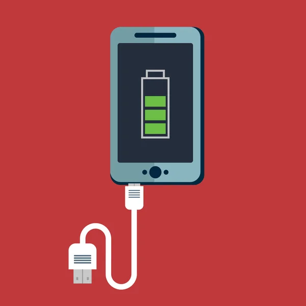 Telefoon opladen pictogram — Stockvector