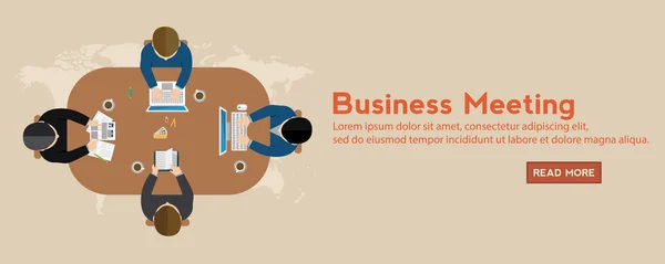 Business meeting banner — Stockový vektor