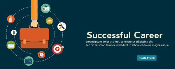 Successful career banner — Stockový vektor