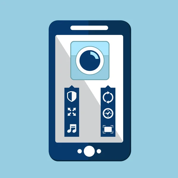 Smartphone camera app icon — Stock Vector