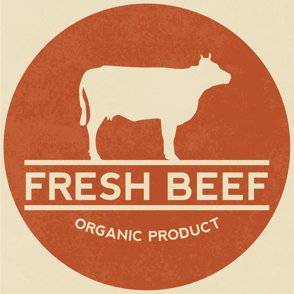 Premium beef label - Stok Vektor