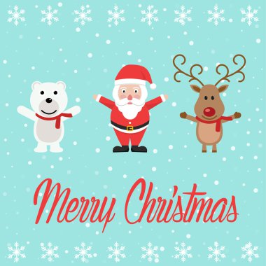 Sevimli Noel karakter kümesi