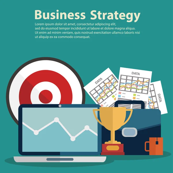 Έννοια επιχειρηματικής στρατηγικής — Διανυσματικό Αρχείο