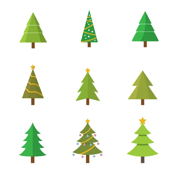 Vánoční stromky nastaveny — Stockový vektor