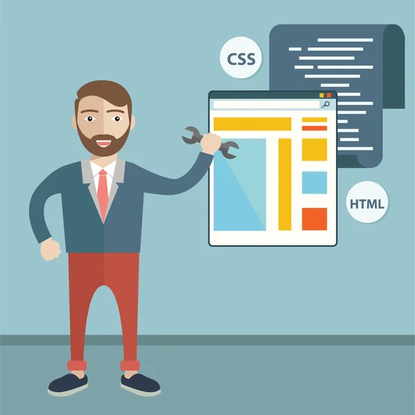 Programador codificación html — Vector de stock