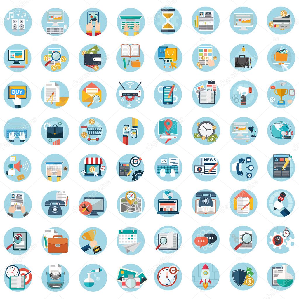 Set of financial service icons