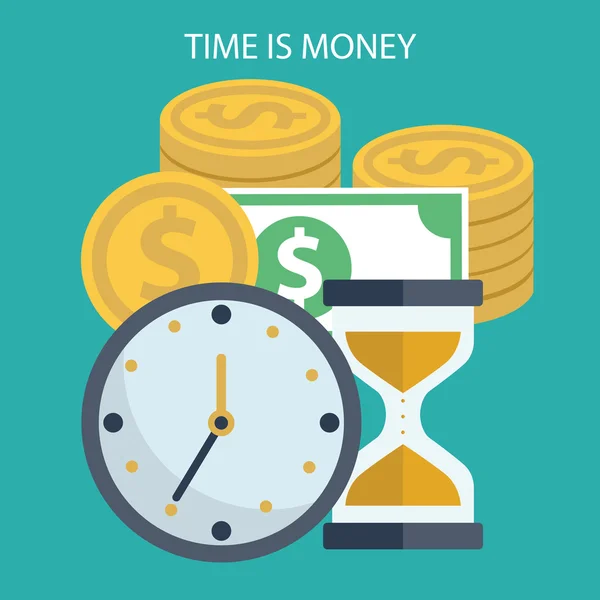 Čas je peníze obchodní koncept — Stockový vektor