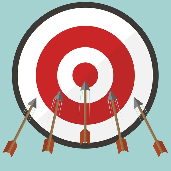 Ціль зі значком зі стрілками — стоковий вектор