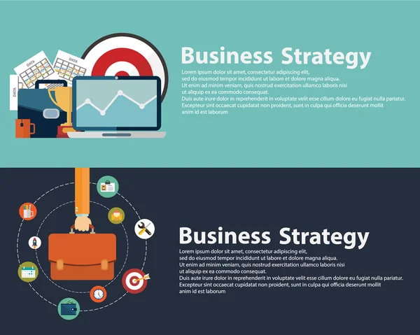 Business strategy banners — Stock Vector