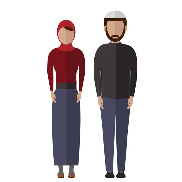 Couple arabe Icônes — Image vectorielle