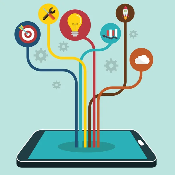 Mobile marketing e personalizzazione — Vettoriale Stock