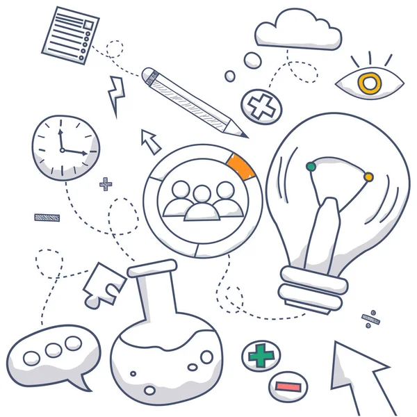 Doodle diseño de la idea creativa — Vector de stock