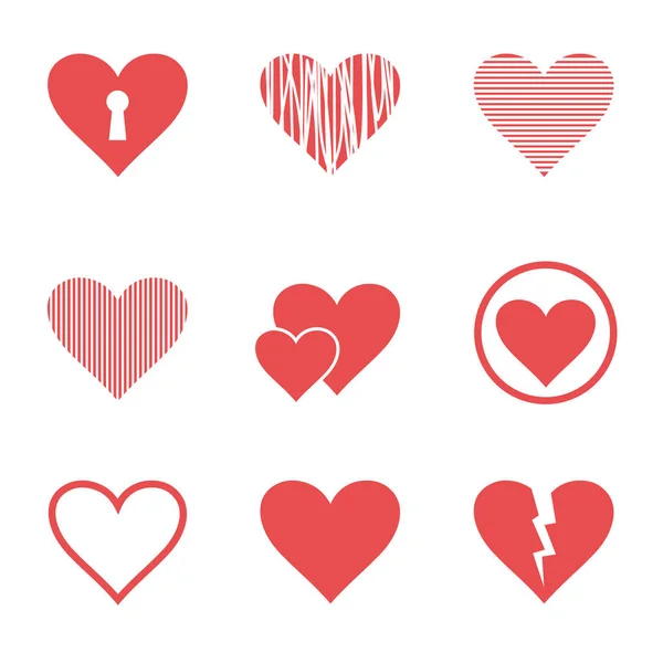 Love valentines symbols — Stock Vector