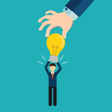 El çalmak fikir ampul