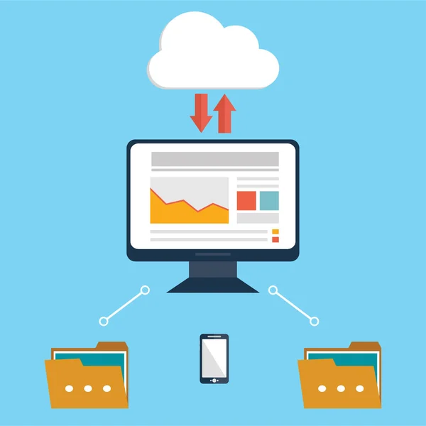 Dati del dispositivo informatico — Vettoriale Stock