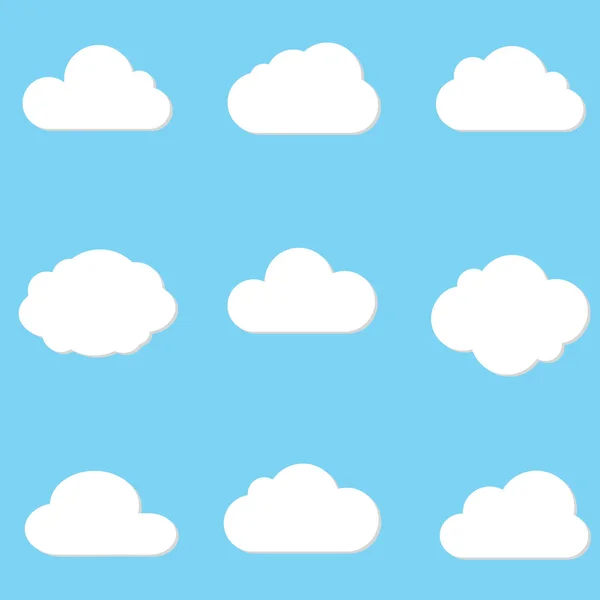 雲のコレクション セットのデザイン — ストックベクタ