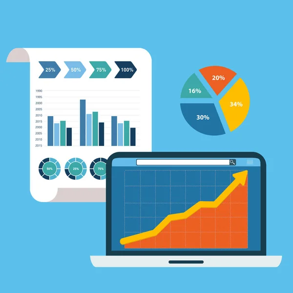 Concepto de análisis empresarial — Vector de stock