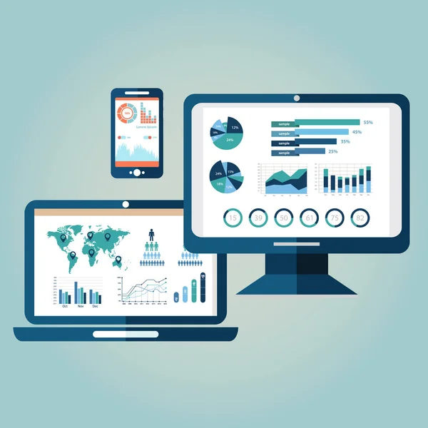 Website Analytics Suchinformationen — Stockvektor