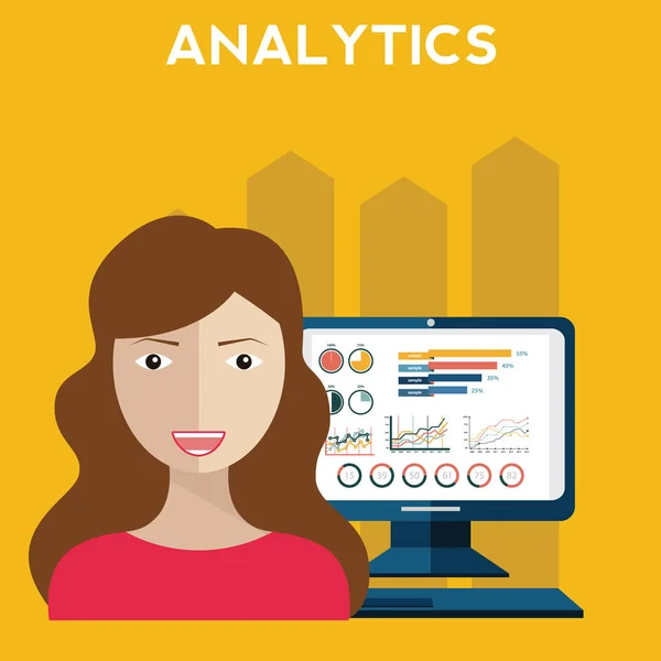 Web analytics informatie — Stockvector