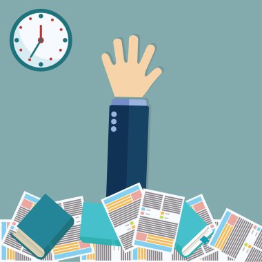 Belgeler altında overworked işadamı