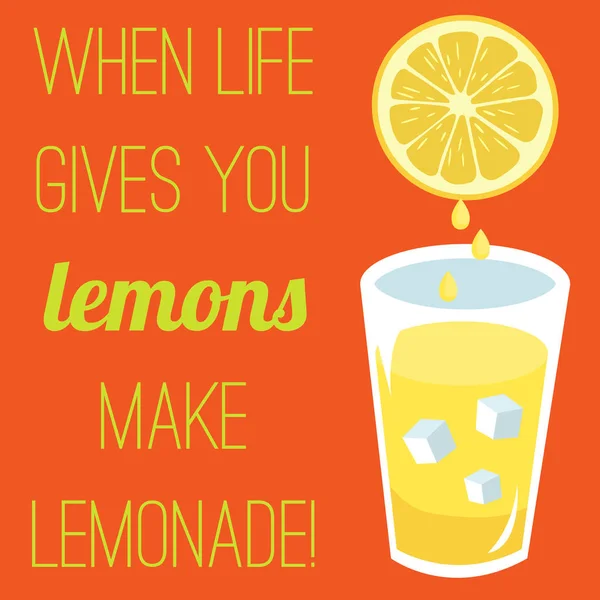Όταν ζωή σου δίνει λεμόνια — Διανυσματικό Αρχείο