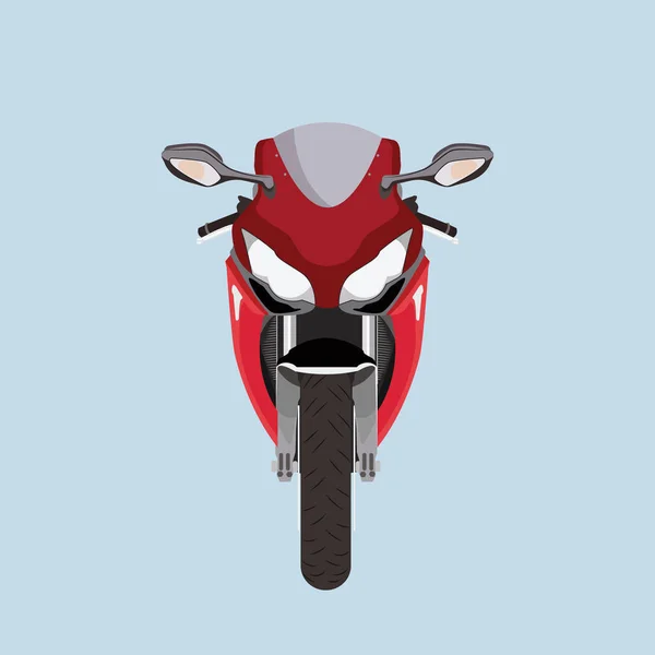 Moto vue de face — Image vectorielle