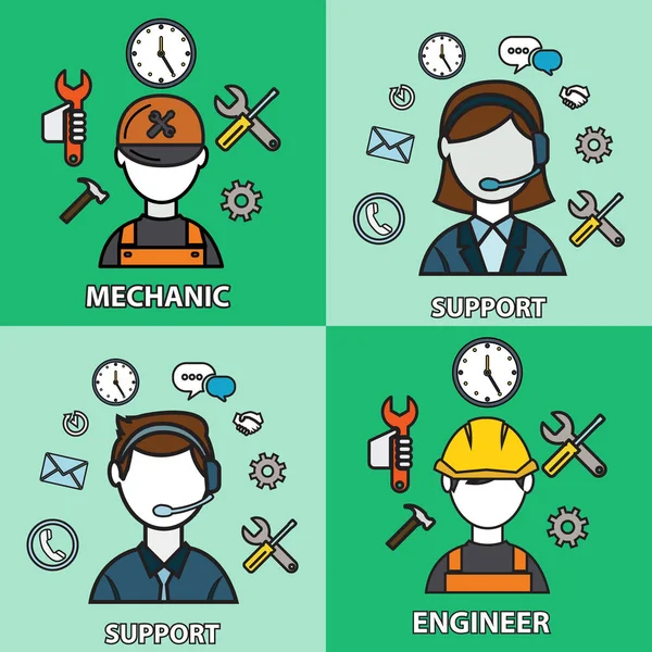 Serviço de atendimento ao cliente empresarial —  Vetores de Stock