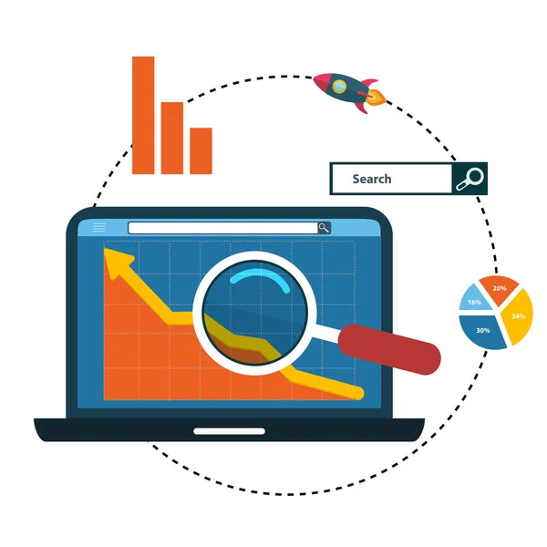 Web analytics tasarım — Stok Vektör