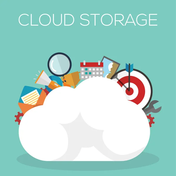 Cloud services-concept — Stockvector