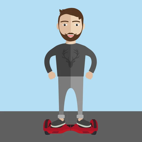 Hombre con barba a bordo — Vector de stock