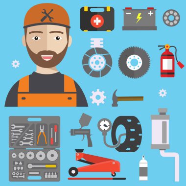 araba tamir hizmeti konsepti