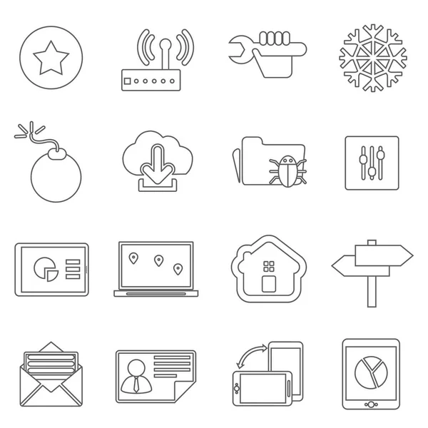 Flat business and finance icons — Stock Vector