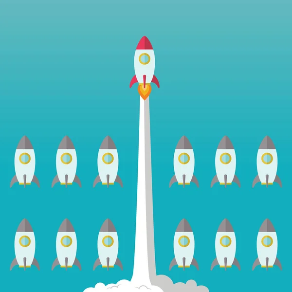 Lancement de fusée leader spatial — Image vectorielle