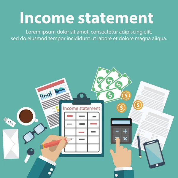 Financial calculations of invoice Royalty Free Stock Illustrations